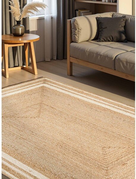 Tappeto color crema/di colore naturale in iuta reversibile/tessuto a mano 80x150 cm Looma – Hanse Home