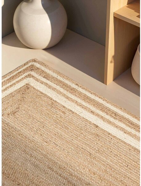 Tappeto color crema/di colore naturale in iuta reversibile/tessuto a mano 80x150 cm Looma – Hanse Home