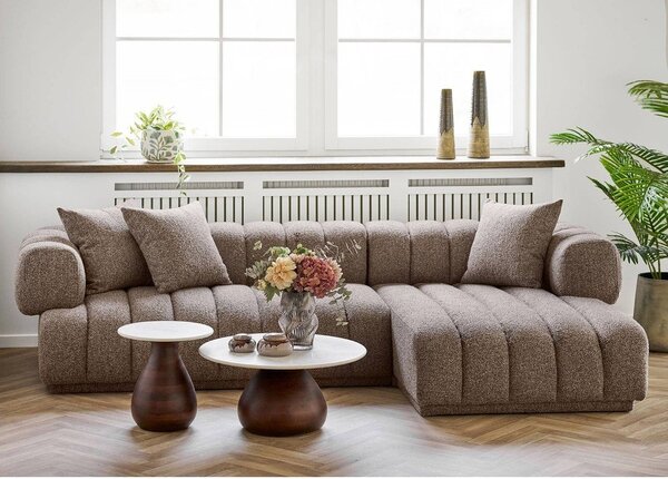 Vaso marrone in ceramica alto (altezza totale 39 cm) – House Nordic