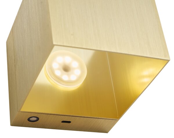 Lampada da parete moderna oro con LED e dimmer touch ricaricabile - Joris