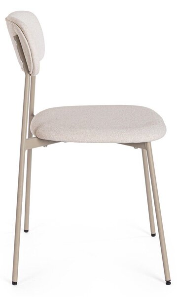 Sedia da pranzo grigio tortora in imbottito Inka – Yes Everyday