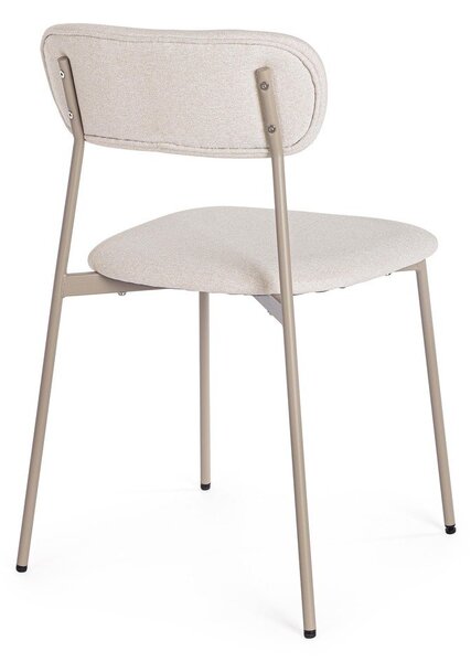 Sedia da pranzo grigio tortora in imbottito Inka – Yes Everyday