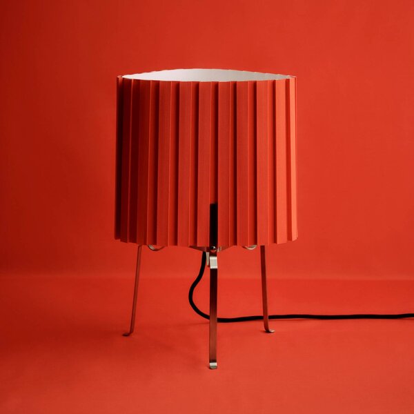 HAY Lampada da tavolo Canelé, Rosso, Soggiorno / Sala da pranzo, Tessuto / Stoffa / Seta, Design, Lampada da tavolo