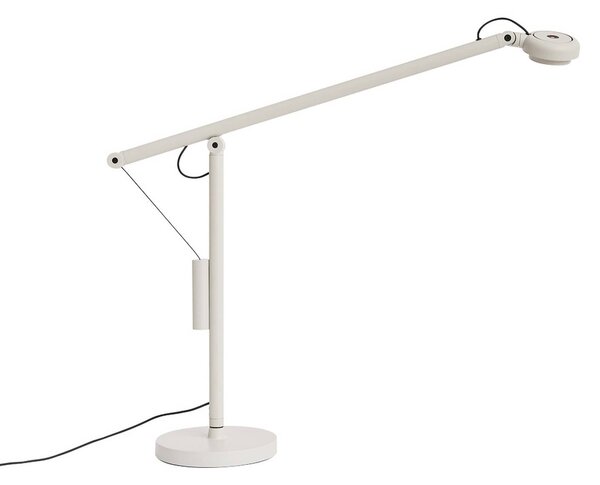 HAY Lampada da scrivania Fifty-Fifty, dimmerabile, Alluminio / Grigio / Zincato, Studio / Ufficio, Alluminio, Design, Lampada da tavolo LED