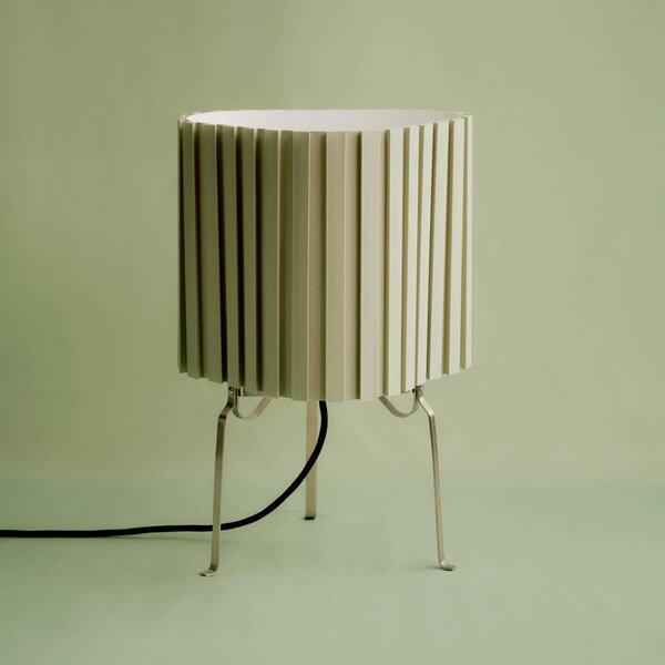 HAY Lampada da tavolo Canelé, Verde, Soggiorno / Sala da pranzo, Tessuto / Stoffa / Seta, Design, Lampada da tavolo