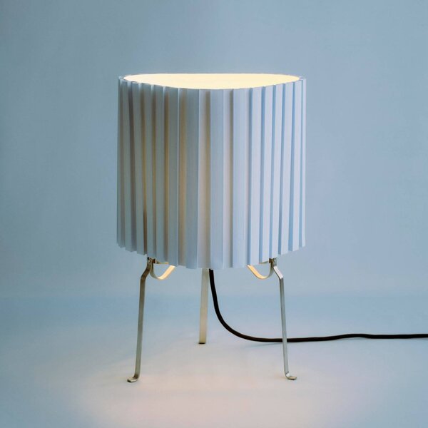 HAY Lampada da tavolo Canelé, Blu, Soggiorno / Sala da pranzo, Tessuto / Stoffa / Seta, Design, Lampada da tavolo