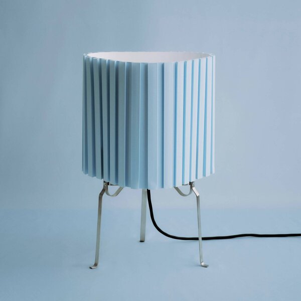 HAY Lampada da tavolo Canelé, Blu, Soggiorno / Sala da pranzo, Tessuto / Stoffa / Seta, Design, Lampada da tavolo
