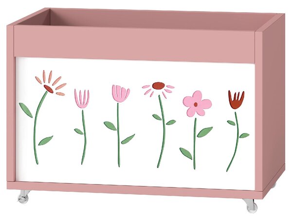 DecHome Baule Portagiochi per Bambini 3-8 Anni con Ruote 34.5L Capacit 15 kg 50x30x33.5 cm colore Rosa