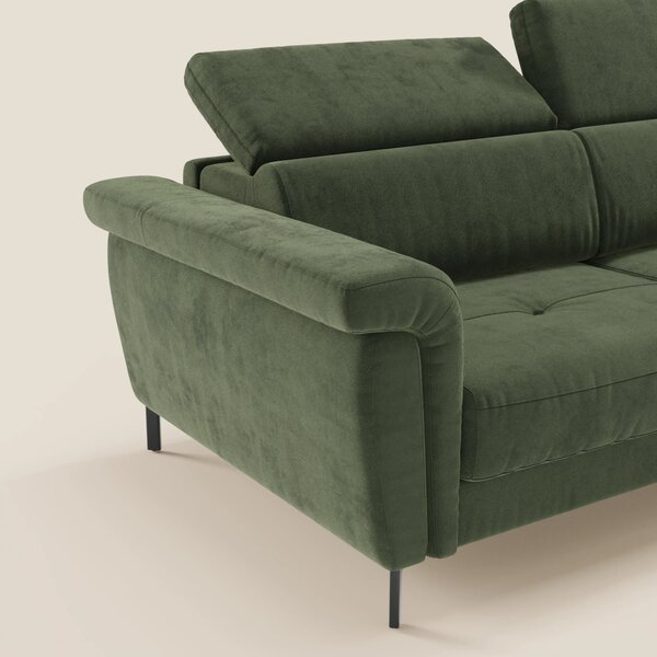 Capri divano letto di design con piedini alti - poggiatesta reclinabil