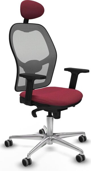 Sedia da ufficio con poggiatesta Jorquera Piqueras y Crespo 2D086G1 Rosso granato