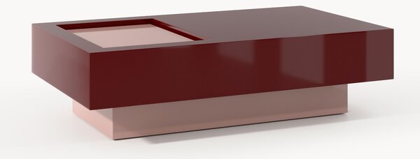 Tavolino da salotto con spazio di archiviazione Alessa, larg. 120 cm