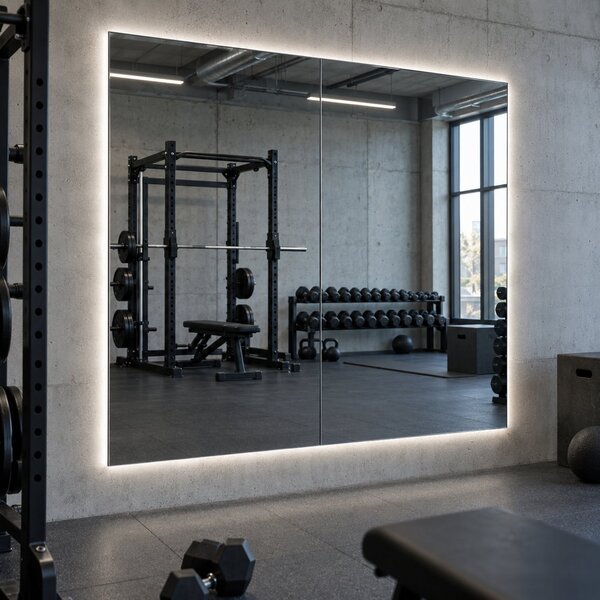Parete a specchio da palestra con luce LED F8