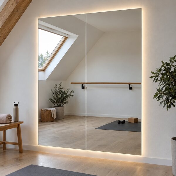 Parete a specchio da palestra con luce LED F8
