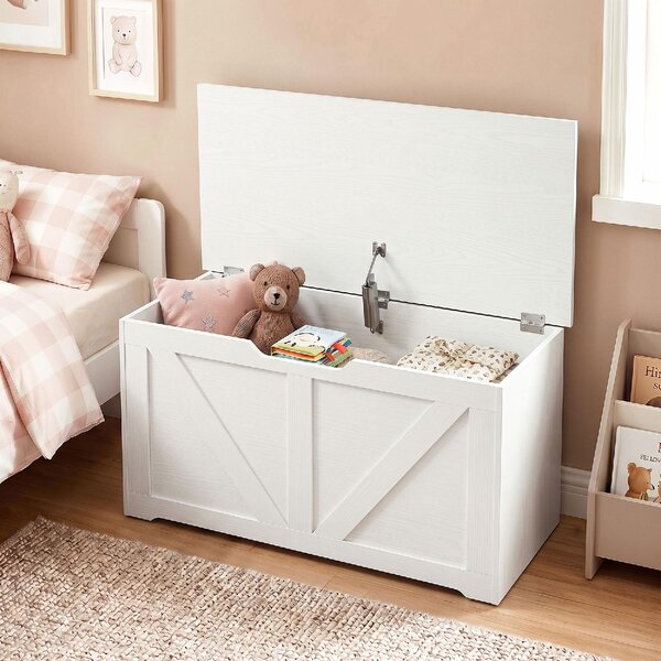DecHome Cassapanca Panca Contenitore Dimensioni 80x40x45 cm colore Bianco