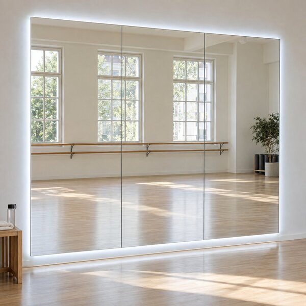 Parete a specchio da palestra con luce LED F8