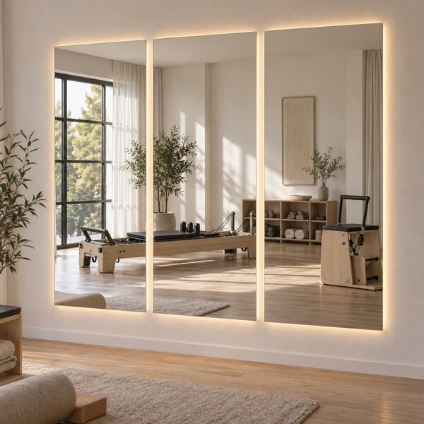 Parete a specchio da palestra con luce LED F9