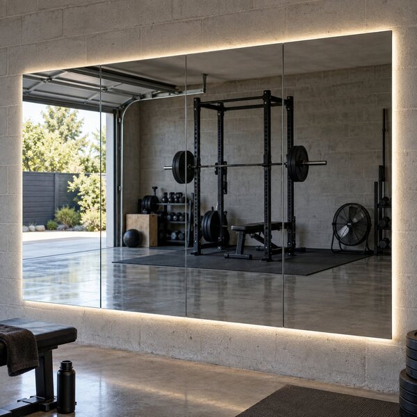Parete a specchio da palestra con luce LED F8