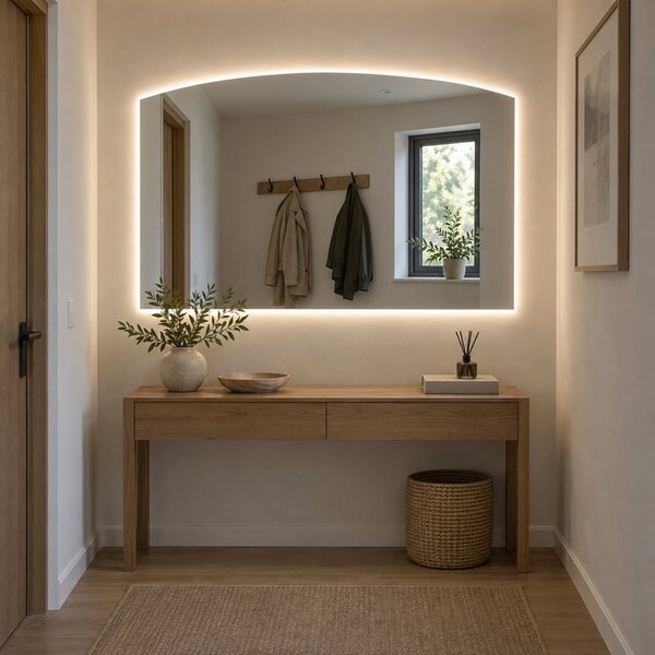 Specchio ad arco grande con luce LED G14