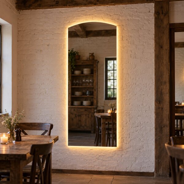 Specchio ad arco grande con luce LED G15