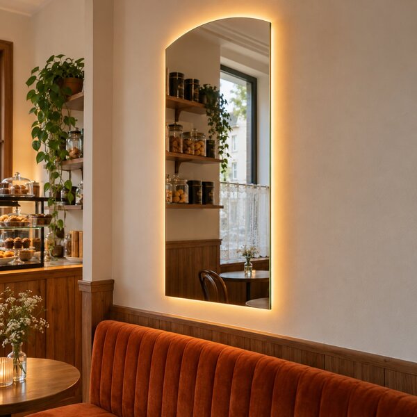 Specchio ad arco grande con luce LED G15