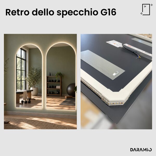 Specchi ad arco da palestra con luce LED G16