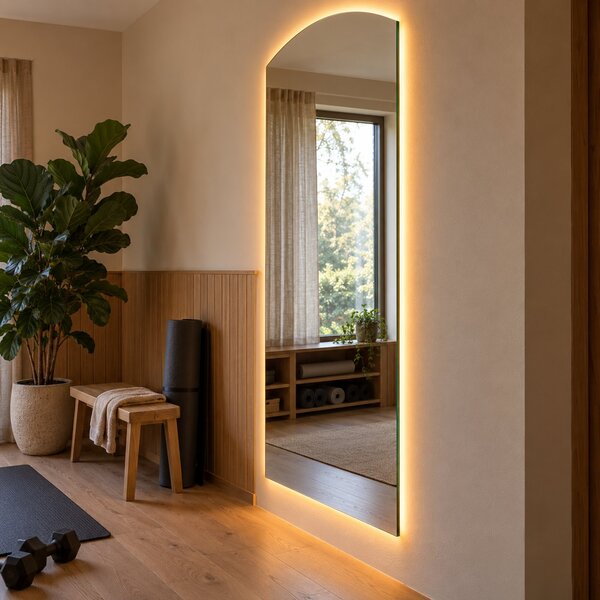 Specchio ad arco grande con luce LED G15
