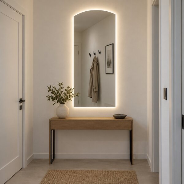 Specchio ad arco grande con luce LED G15