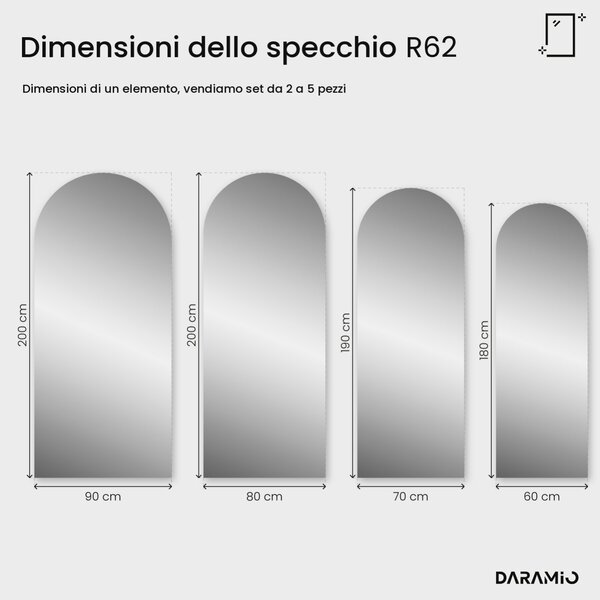 Specchi ad arco da palestra Pure R62