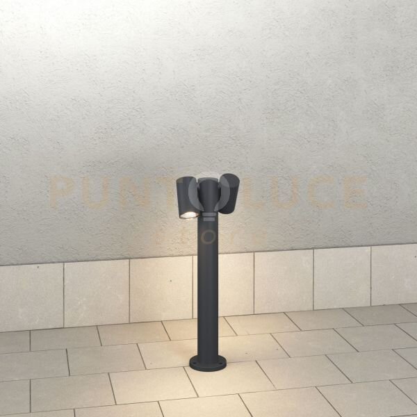 Oslo palo 50cm 2 luci grigio antracite ip65 non incluse confezione 