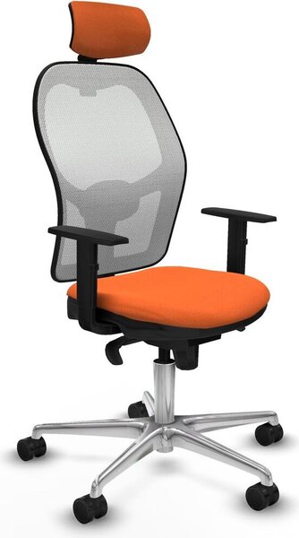Sedia da ufficio con poggiatesta Piqueras y Crespo 1D086N2 Arancione