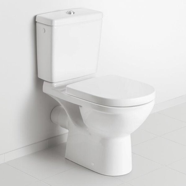 Villeroy & Boch WC per combinazione WC O.novo Washdown WC open flush rim bianco lucido senza sedile WC e cassetta 5661RO01