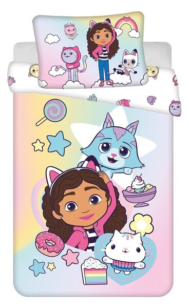 Set copripiumino e federa da bambini in cotone per culla 100x135 cm Gabby's Dollhouse "Sugar Dream" – Jerry Fabrics