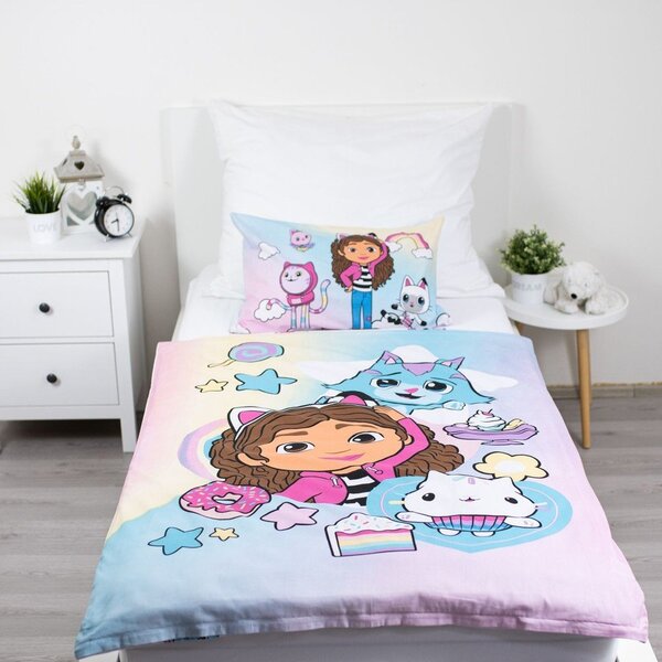 Set copripiumino e federa da bambini in cotone per culla 100x135 cm Gabby's Dollhouse "Sugar Dream" – Jerry Fabrics