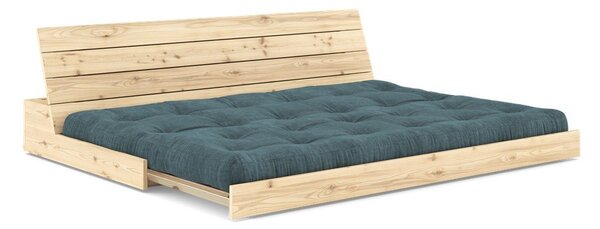 Divano letto in velluto a coste blu 196 cm Base - Karup Design