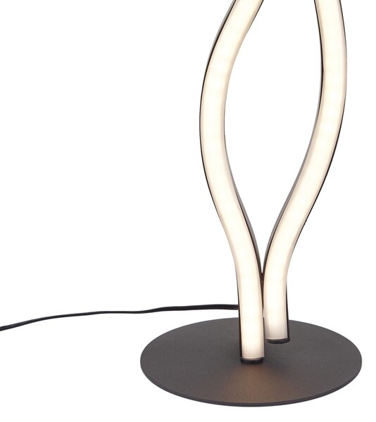 Lampada da tavolo di design nera con LED dimmerabile - Ying