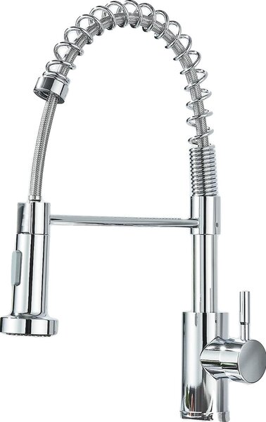 Rubinetto per lavello da cucina, acciaio inox, con doccetta estraibile, cromato C