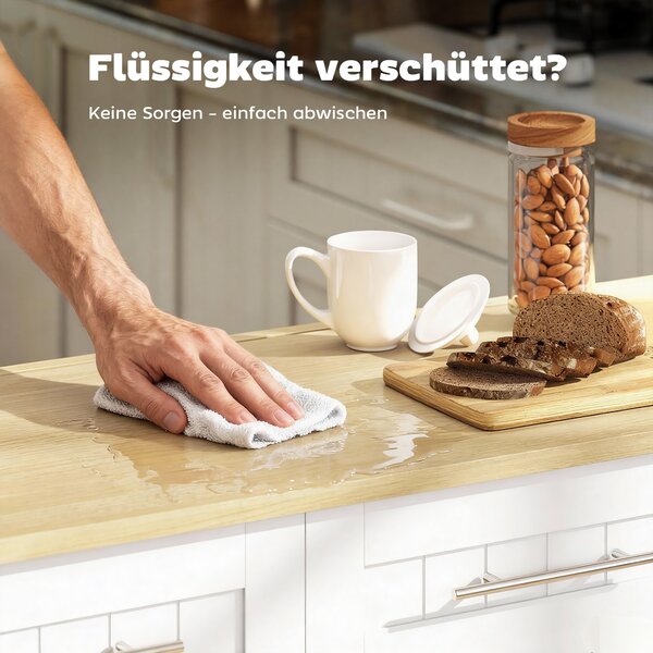 HOMCOM Isola da Cucina Mobile con Superficie Estendibile, Porte Armadio, Cassetti e Portasalviette, in MDF, Bianco | Aosom Italy