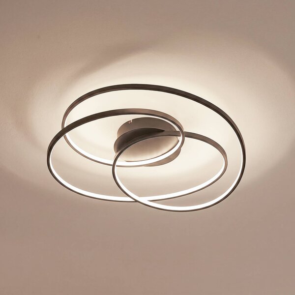 Plafoniera a LED Kateryna Lindby, dimmerabile, Nero, Soggiorno / Sala da pranzo, Moderno, Plafoniera LED