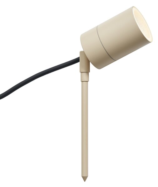 Faretto a picchetto beige GU10 50mm regolabile IP44 con cavo e spina - Solo