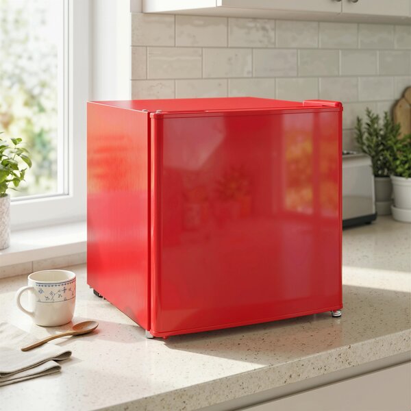 HOMCOM Congelatore da Tavolo con Capacità 35 Litri, Piccolo Congelatore con Porta Reversibile, Rosso | Aosom Italy