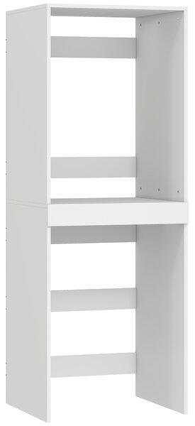 HOMCOM Mobile Lavatrice Asciugatrice, Colonna Lavatrice Asciugatrice, per Bagno Lavanderia, 70x65x192 cm, Bianco | Aosom Italy