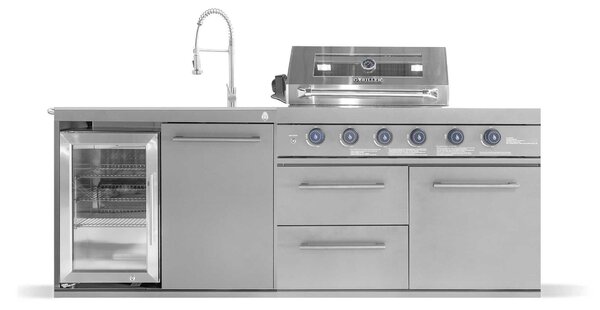 Cucina da esterno GORILLER® EMPIRE-S3| Barbecue a gas a 6 fuochi | CoolClean