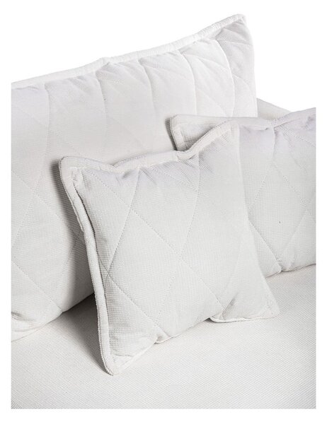 Divano bianco allungabile/con contenitore con rivestimento in velluto a coste 215 cm Bjork – Bonami Selection