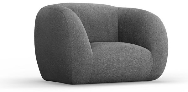 Poltrona grigia in tessuto bouclé Essen - Cosmopolitan Design