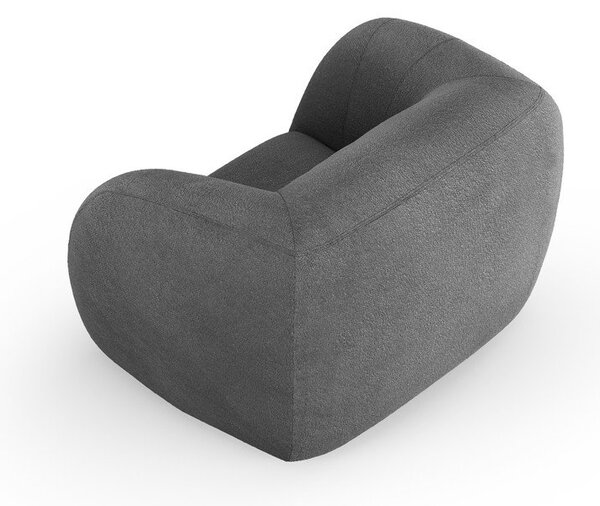 Poltrona grigia in tessuto bouclé Essen - Cosmopolitan Design