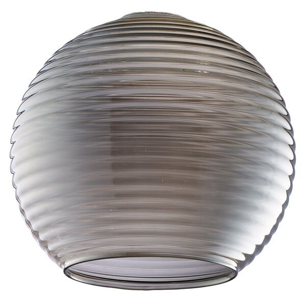 Diffusore In Vetro Soffiato Rigato Grigio Specchiato