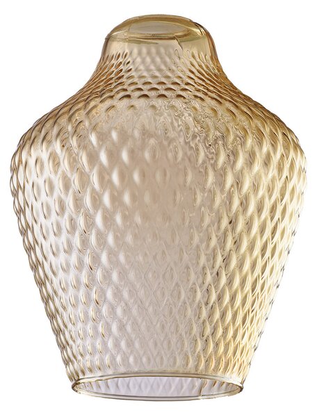 Diffusore In Vetro Soffiato Ambra Decoro In Rilievo