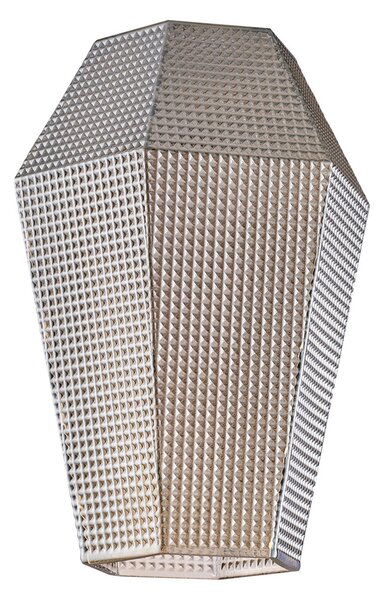 Diffusore In Vetro Soffiato Grigio Specchiato Forma Esagonale