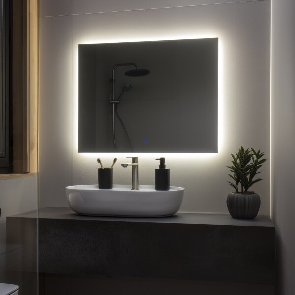Brilagi - Specchio da bagno LED LUCE LED/28W/230V 60x80 cm IP44 CRI 90 dimmerabile + CCT