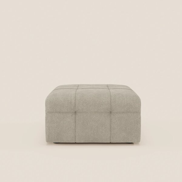 Mosaic pouf e modulo in bouclé - 96x77 cm design capitonné in tessuto